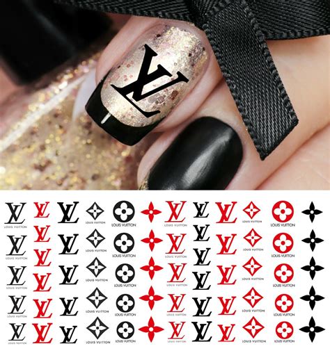 louis vuitton nail decals|Louis Vuitton press on nails.